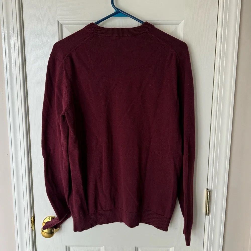 J. Crew Cashmere Blend Burgundy Sweater EUC Size Medium